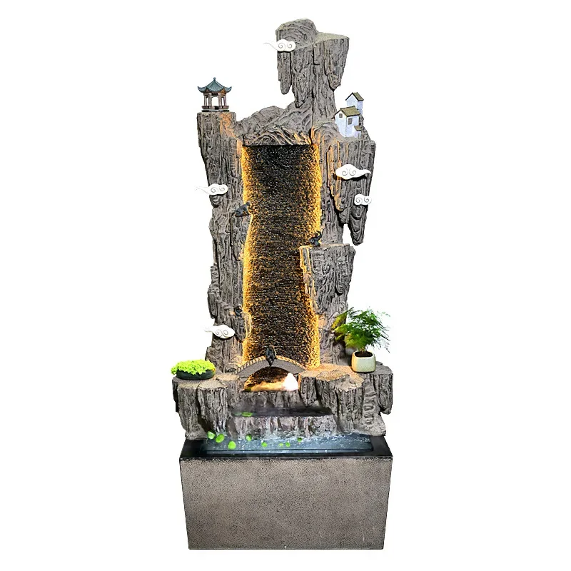 

Rockery Water Curtain Wall Hall Water Fountain Decoration Circulating Waterscape Fish Tank