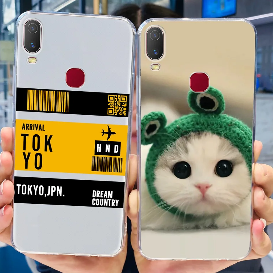 6.35 "ل Vivo Y11 2019 حافظة مقاومة للصدمات سيليكون واضح غطاء الهاتف زهرة لينة الوفير ل Vivo 1906 Y11 2019 VIVOY11 Y 11 Fundas