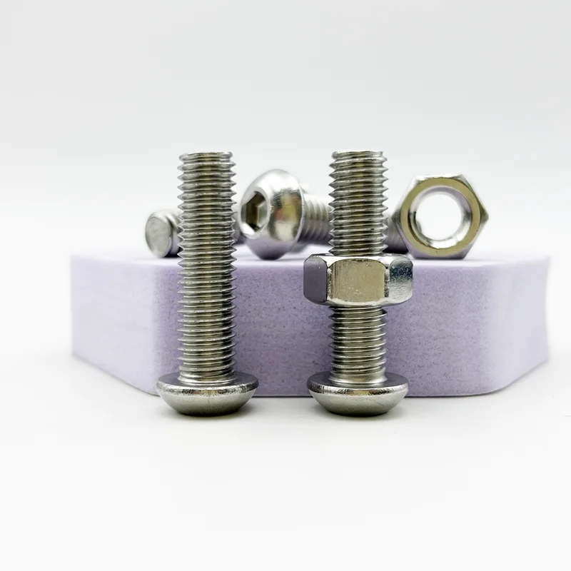 M2 M3 M4 M5 M6 Innensechskantschraube und Muttern-Set, Innensechskantschraube aus Edelstahl 304, Innensechskant-Halbrundkopfschrauben-Sortiment – Detail 5