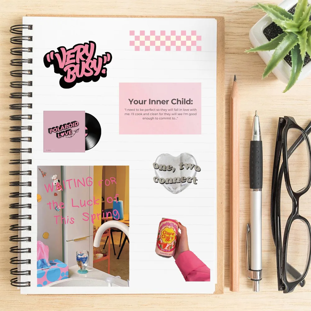 8 fogli INS adesivi Cute Drink Cartoon Diary fai da te Scrapbook Laptop Phone Notebook Graffiti Sticker ragazze bambini decorazione giocattolo