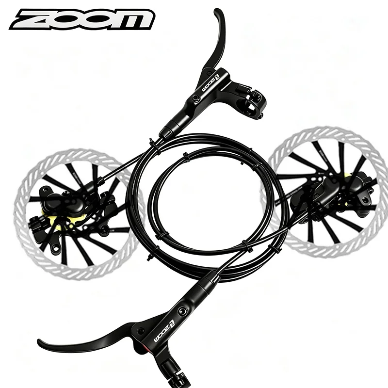 

Гидравлические дисковые тормоза ZOOM MTB, ультралегкие, для складных велосипедов, 4-поршневые, комплект дисковых тормозов для горных велосипедов, велосипедные запчасти