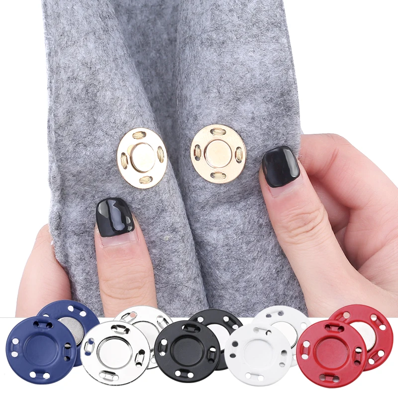 

5 Pairs Sewing Metal Buttons Magnet Stone Colorful Automatic Magnetic Snap Buttons Invisible Suitcase Bag Coat Buckle DIY Craft