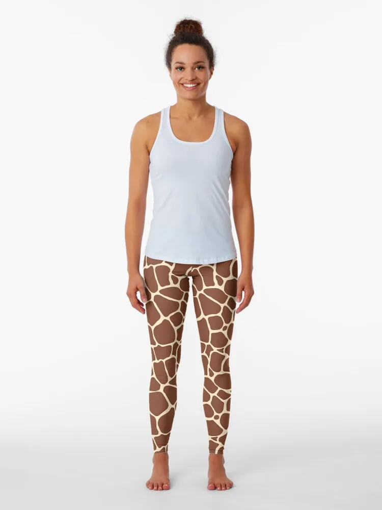 Giraffe Spots Animal Print Leggings leggins push up woman Golf wear Women's pants Womens Leggings