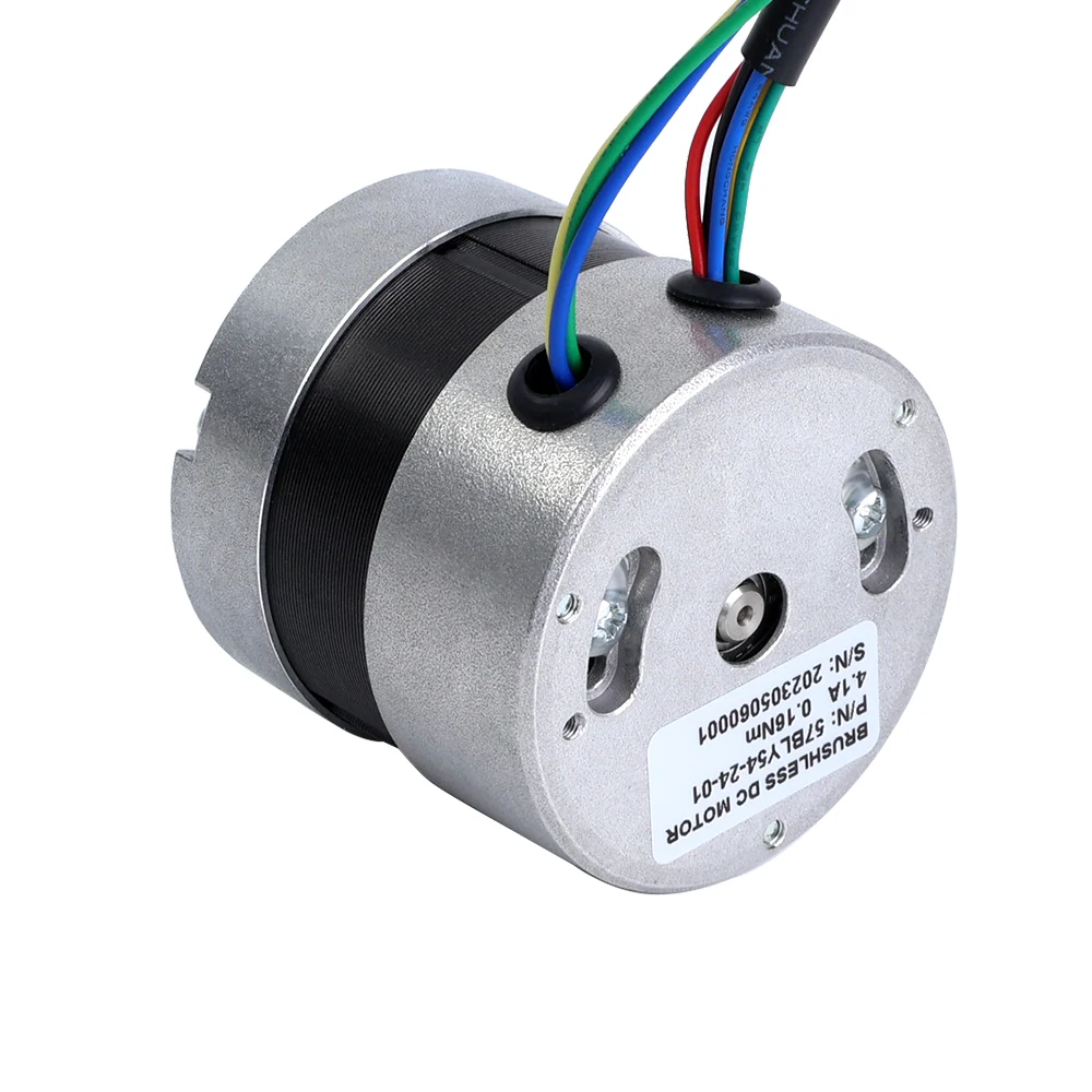 STEPPERONLINE Nema 23 BLDC Motor 57 Brushless DC Motor 24V 4000RPM 0.16Nm 67W 4.1A Ф57x53.5mm CNC 4