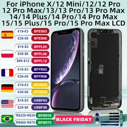 Choice For iPhone 12 Pro Max 13 Mini 12 LCD Display 3D Touch Screen Digitizer For iPhone 14 plus 14 Pro Max 15 Plus Display X XR