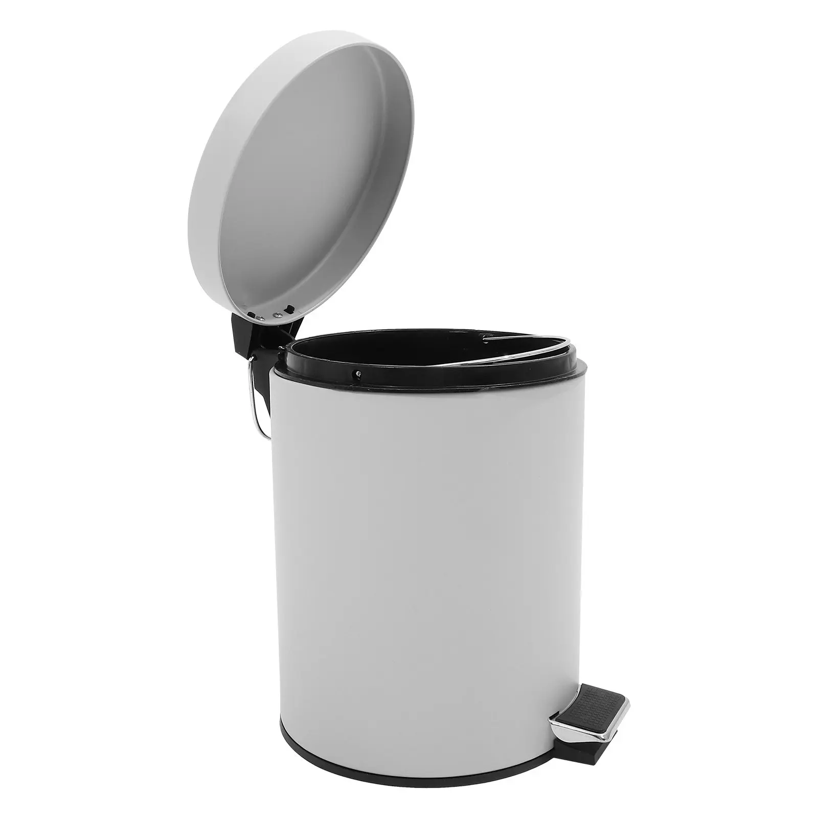 

Мусорное ведро 5 л с педалью и откидной крышкой, легко открывается и закрывается, с ручкой для легкого опорожнения, для кухни, спальни, ванной комнаты