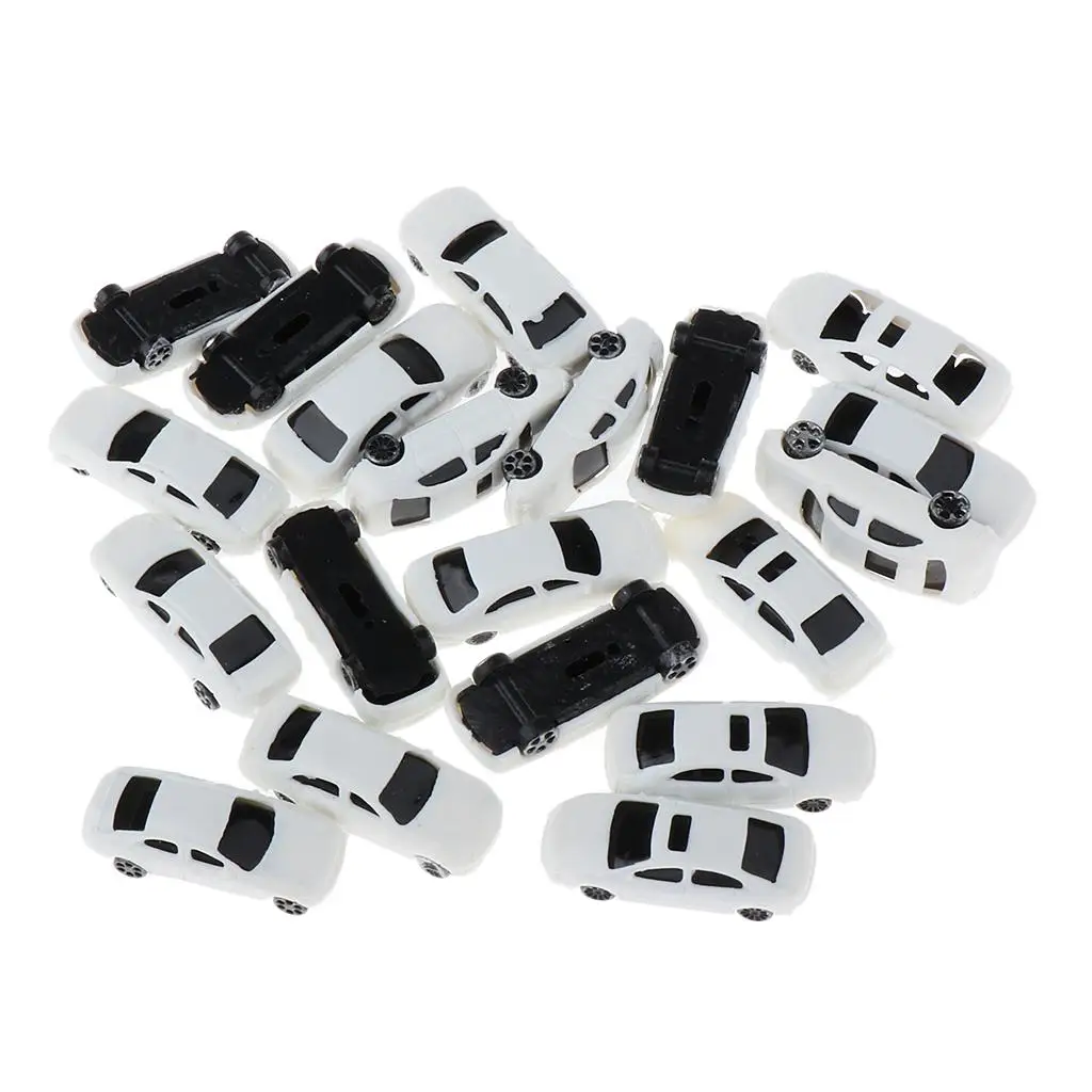 مقياس 1:200 نموذج سيارة أبيض طاولة رملية تخطيط الشارع منظر طبيعي صغير ، نموذج بناء صغير لبيت الدمى ملحقات ألعاب السيارات