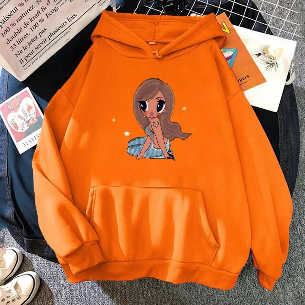 2025 Karol G Nuove felpe 2025 Moda grafica stampata Felpa da donna Y2K Casual Harajuku Streetwear Pullover con cappuccio Taglio unisex