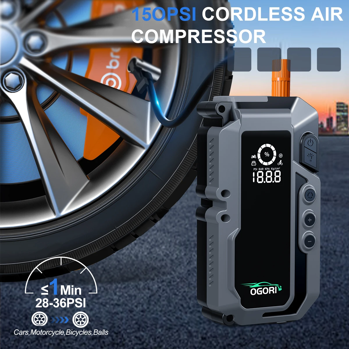 4 في 1 7500A سيارة الانتقال كاتب مع ضاغط الهواء حزمة الداعم 12 فولت قوة البنك QC 3.0 مع مصباح يدوي بدء حتى جميع الغاز #3