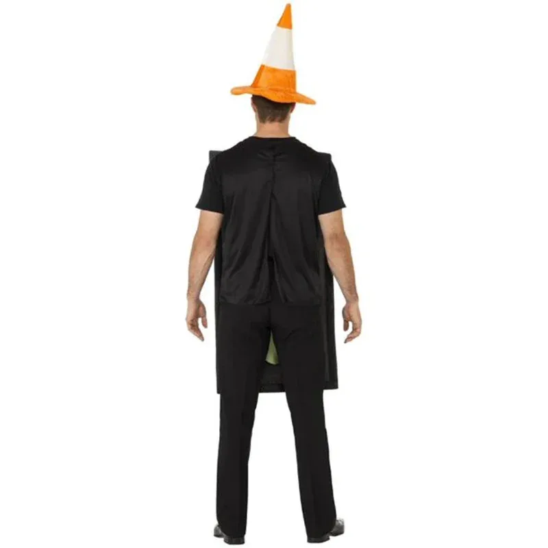 البرتقالي والأسود إشارة المرور للجنسين هالوين زي الكبار إشارة المرور زي تأثيري