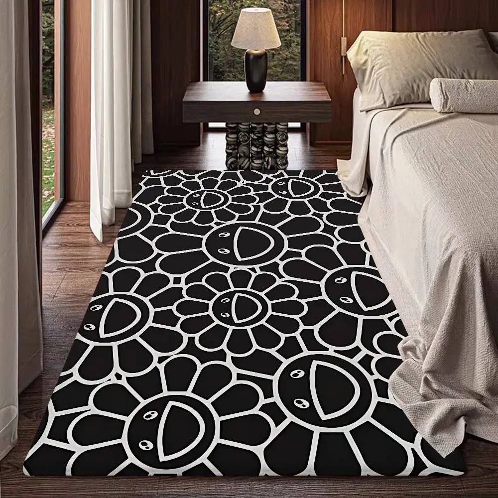 

Flower T-Takashi Art M-Murakami Room Mats Cheaper Anti-slip Modern Living Room Balcony Printed Welcome Rug