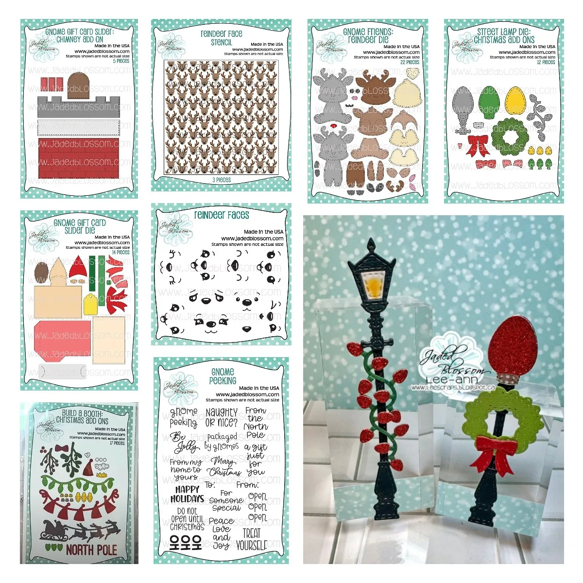 Home Card New Stamps Dies Gnome Gift Card Slider Chimney Build a Booth Christmas Add Ons Reindeer Face Stencils DIY Scrapbooking