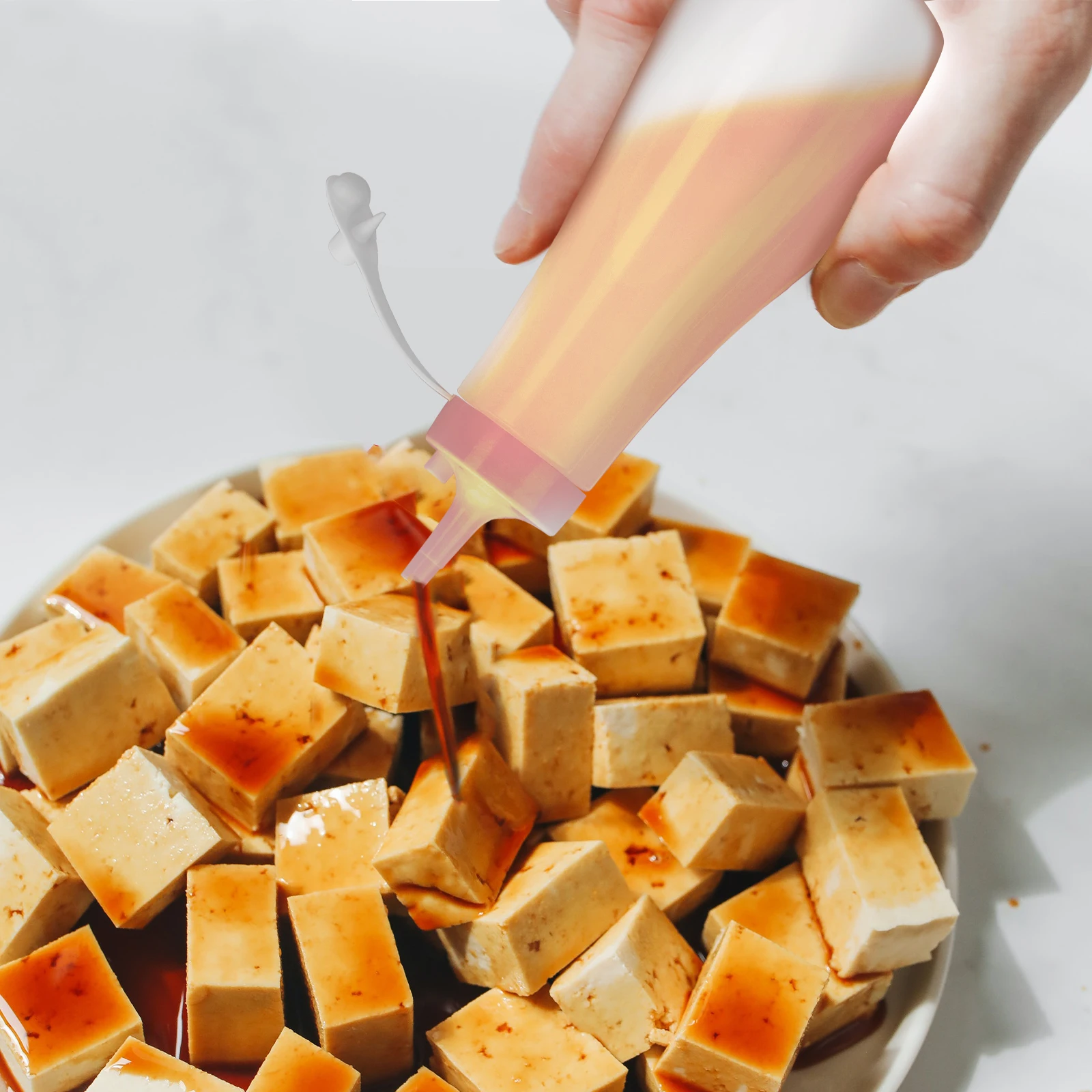 

4Pcs Sauce Dispensers Food Grade Plastic Leakproof Kitchen BBQ Olive Oil Ketchup Mustard mayo Containers Easy Clean Flexible