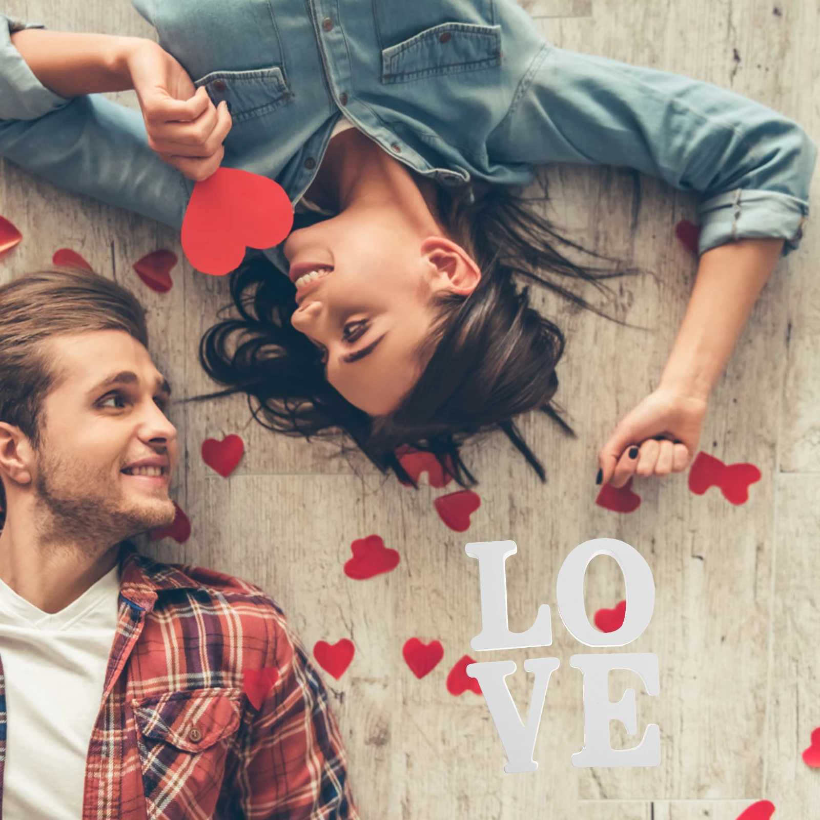 

1 set Wooden Valentine'S Day Party Decoration Decor Love Sign Wedding Table Valentine Party Props Safe Material