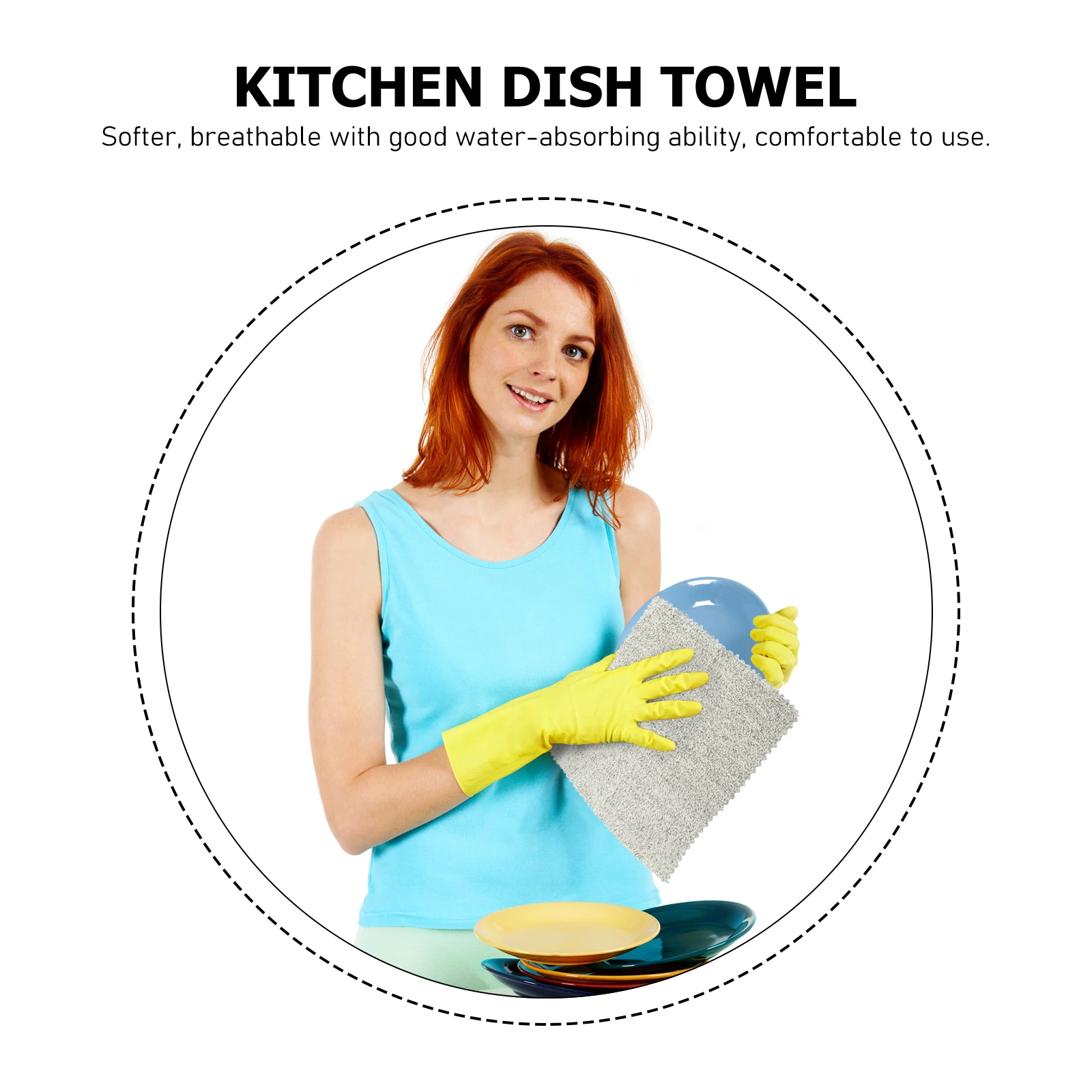 

10pcs Bamboo Charcoal Microfiber Towels Absorbent Kitchen Cleaning Dish Rags Supple Bath Cloth Water Multipurpose Soft