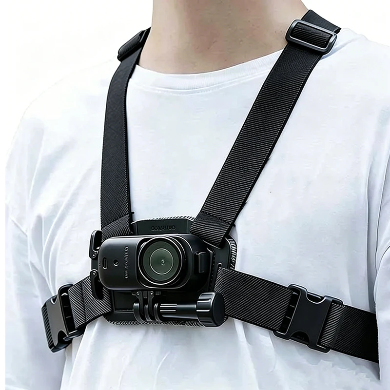 Pasek na klatkę piersiową do sportowej fotografii, stabilny, zapobiegający upadkom, elastyczny pas do DJI Osmo Pocket 1 2 / Pocket 3 4 / Osmo Nano, akcesoria do kamery. — zdjęcie produktu 3