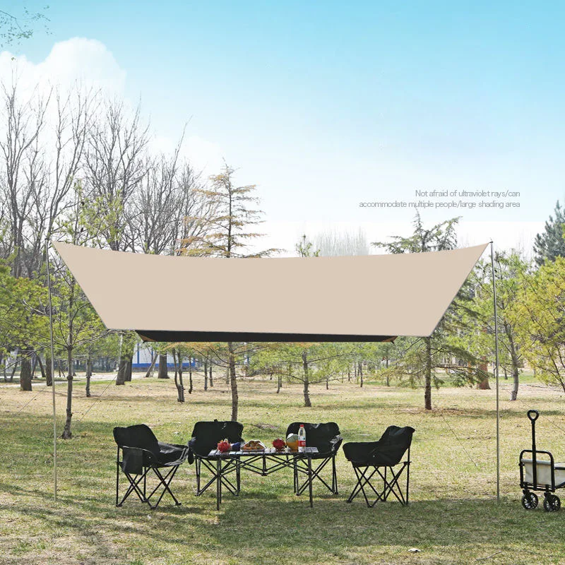 Hexagonal Butterfly Shape Tarp Outdoor Camping Awnings Portable Type Folding Tent Suitable for Garden Terrace Beach Sunshade