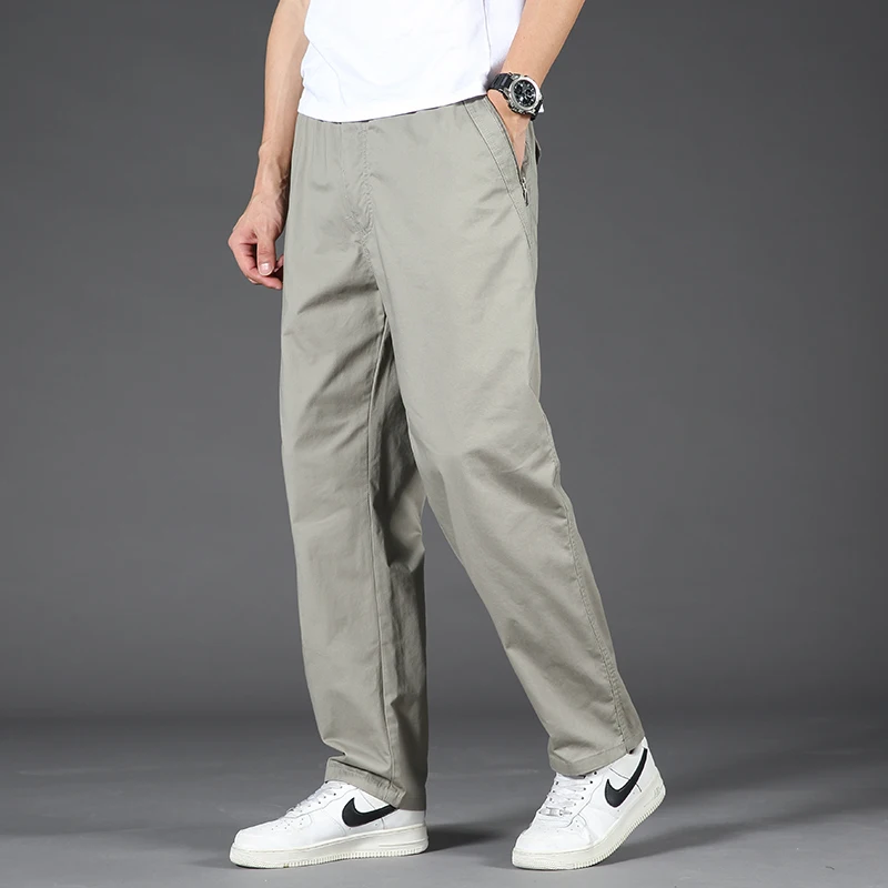 

Casual Spor Mid-Thi Straight Leg Workwear Trousers for Men Autumn Spring Faion Brand Loose Fit Long Pants