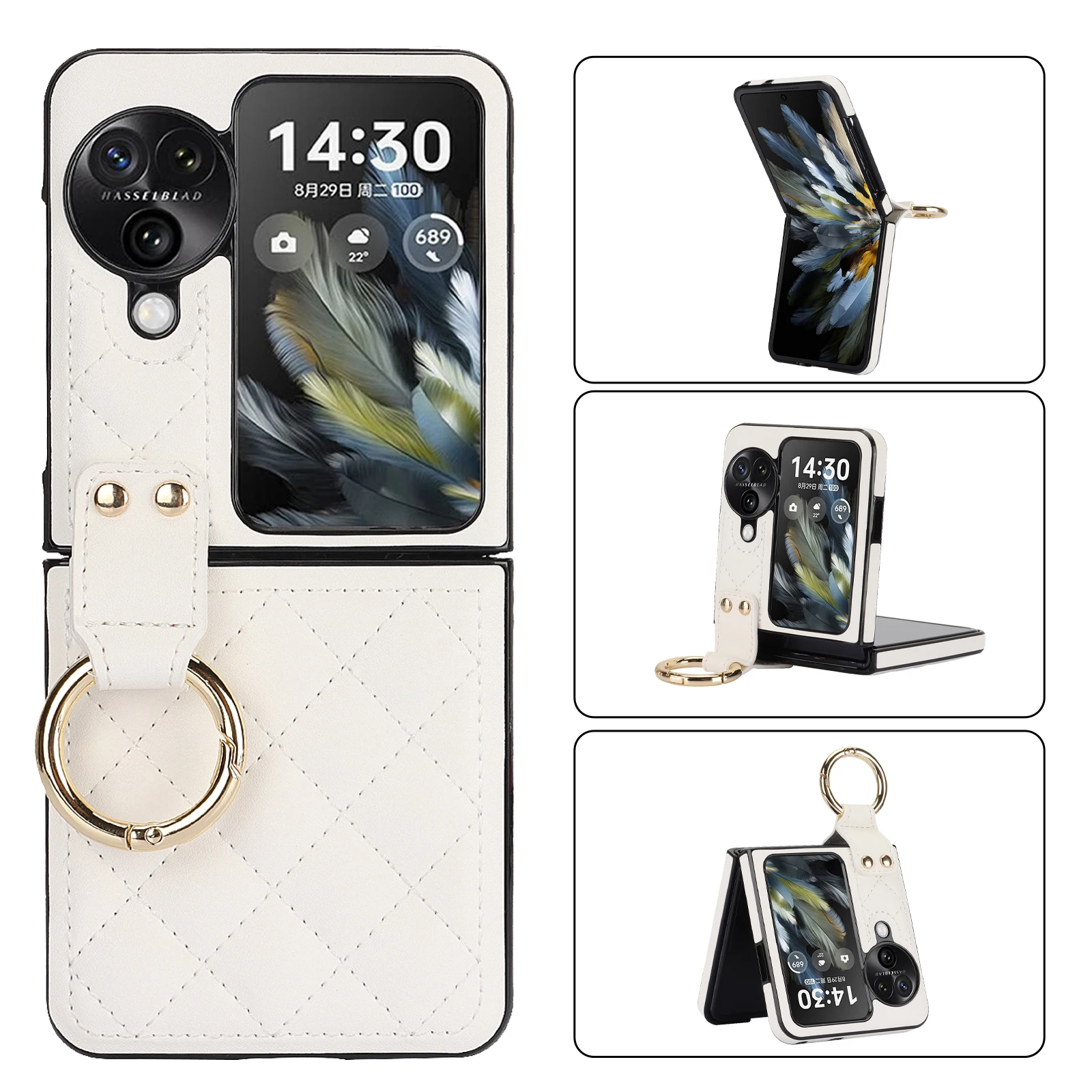 

Cover For OPPO FIND N2 FLIP N3 FLIP Case Hard PC For Samsung Zflip3 zflip4 z flip5 zflip5 Coque Protective Sleeve With Ring