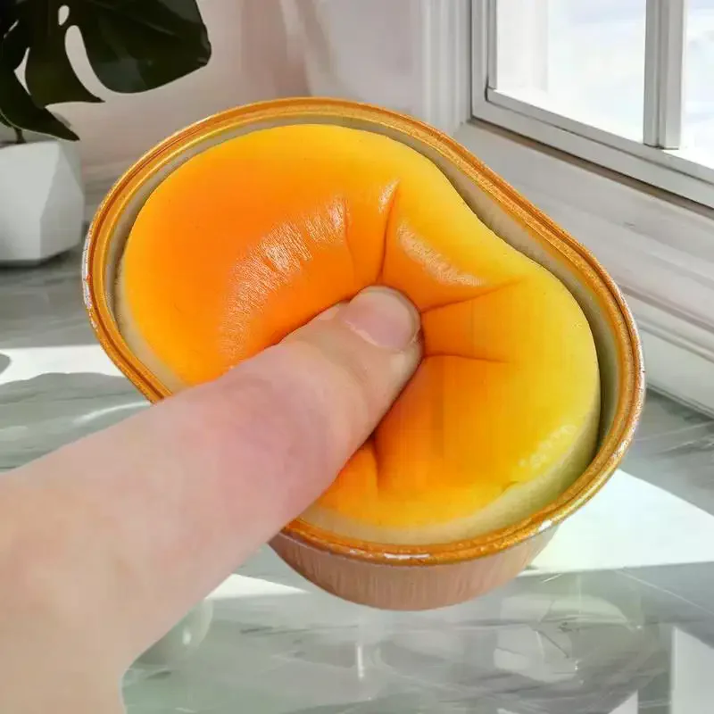 

Pack of 2 Unique Simulation Cheese Bread Soft Squishy Toy Stress Reducer Fidget Toys Suitable for Everyone