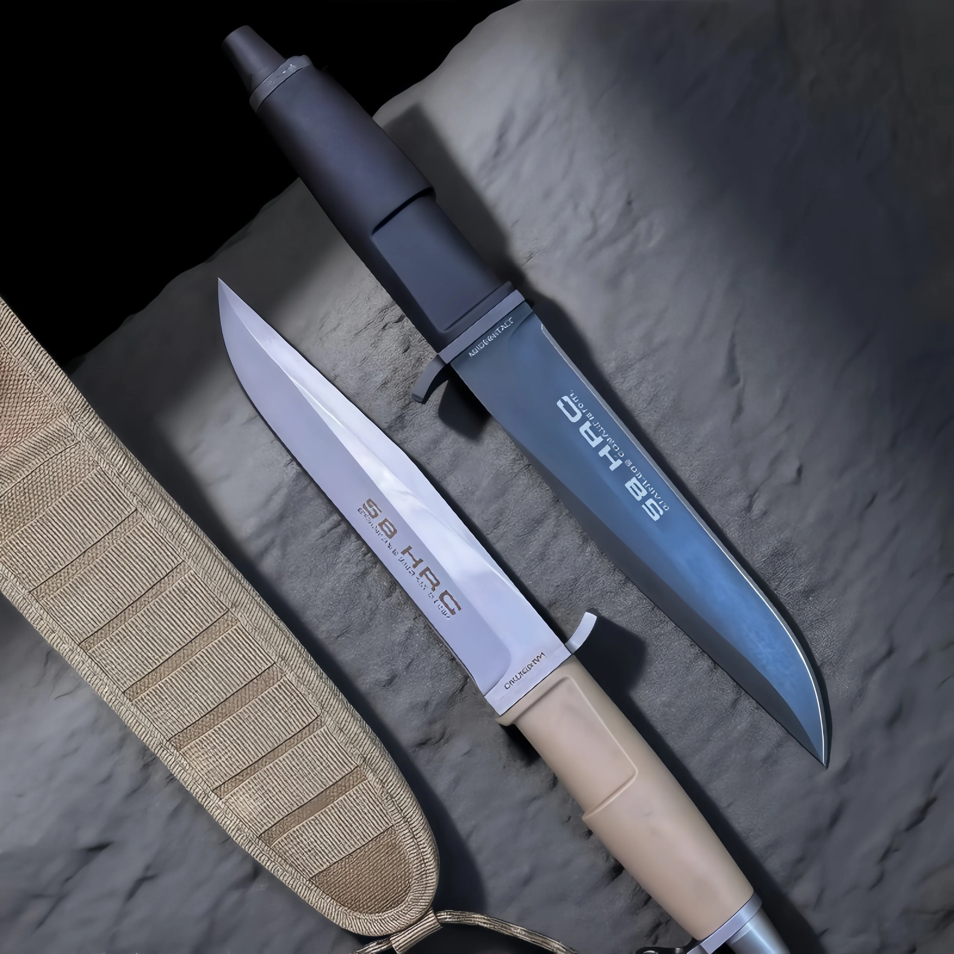 EXTREMA RATIO - Pisau Taktis Lurus Survivor, Alat darurat untuk berkemah dan mendaki gunung, pemotong tali pancing