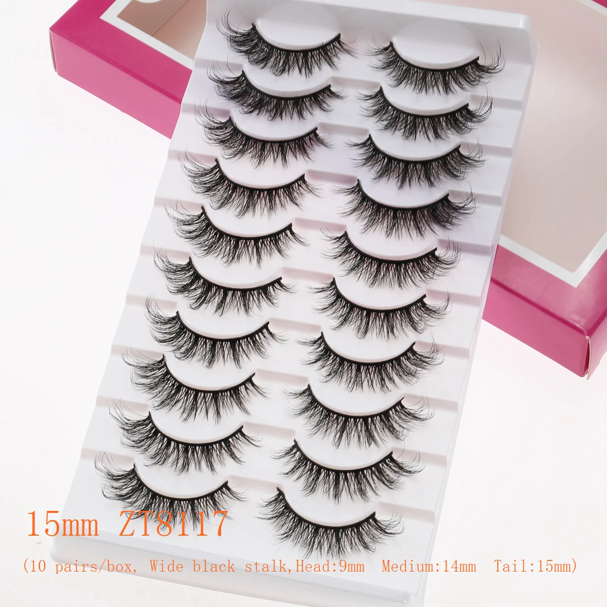 Xuanfeiwu フルストリップ ふわふわコスプレ用 厚めアニメつけまつげ 外側の角が細く伸びる 自然でリアルなつけまつげ ナチュラルメイクツール キャットアイ フォックスアイ つけまつげ