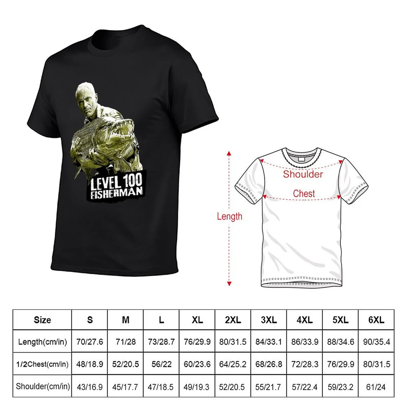 Jeremy wade-メンズ半袖Tシャツ,漁師のための黒い色の半袖Tシャツ,level 100