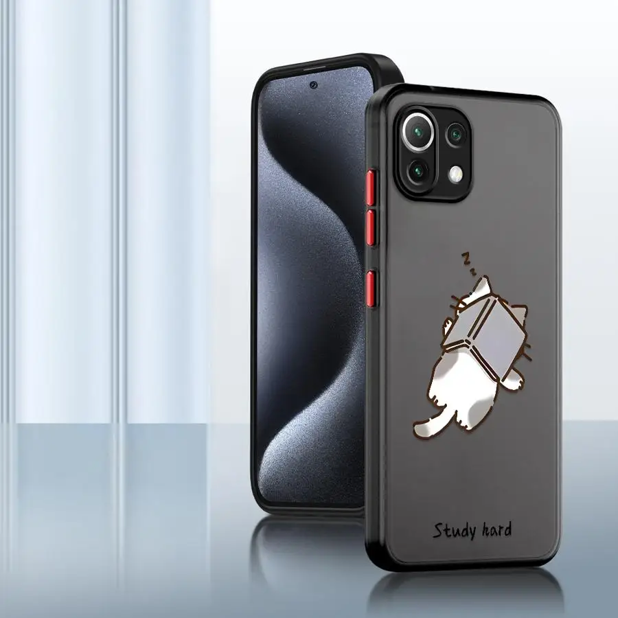 غطاء خلفي للهاتف لهاتف Xiaomi Mi 13 11 Lite 11T 12x 12T 10T 14 13 Pro كلب هريرة لطيف للنوم