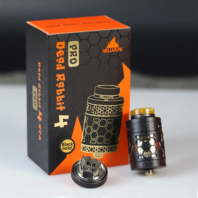 Nuevo Original Hellvape Dead Rabbit 4 RTA Pro atomizador de cigarrillo electrónico tanque de 26mm doble bobina 3,5 ml/5,5 ml capacidad Vs Dead Rabbit V3 RTA