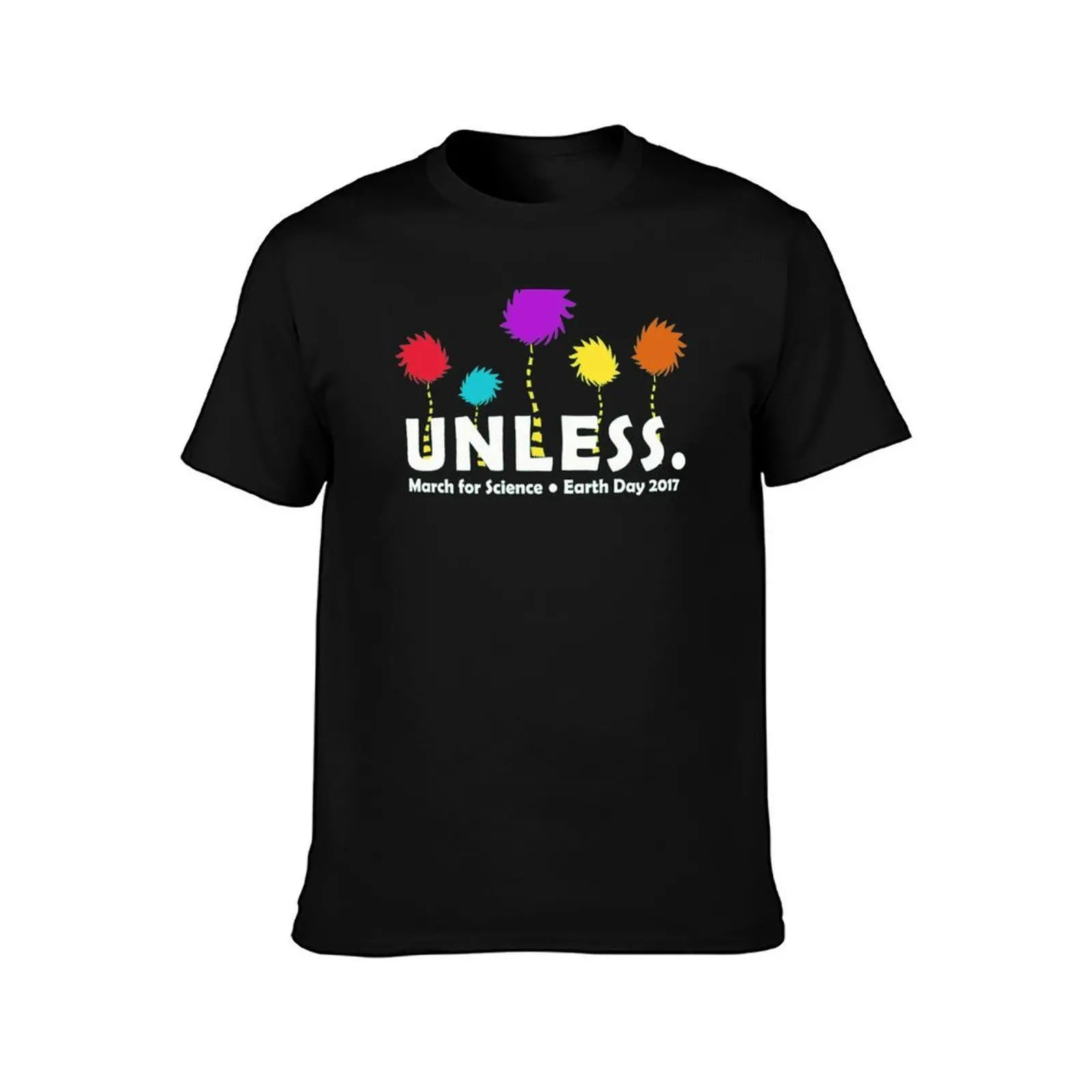 unless,March for Science T-Shirt, Summer Casual Cotton Tee, Oversized Streetwear Tops, Vintage Graphic Print, Unisex Men Women