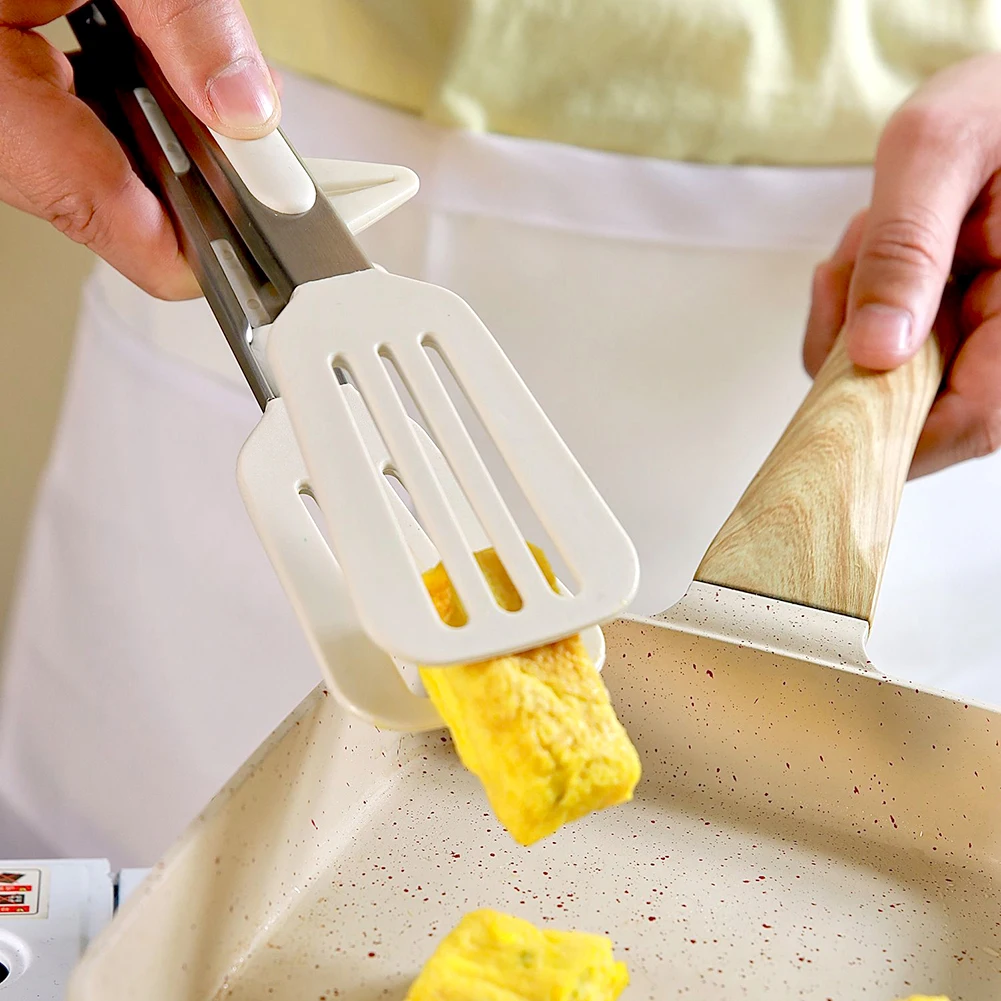 Szczypce do żywności ze stali nierdzewnej 9/12 cala, silikonowe nieprzywierające klipsy kuchenne do kuchni, zacisk do grilla domowego do sałatek Grill na świeżym powietrzu — zdjęcie 5