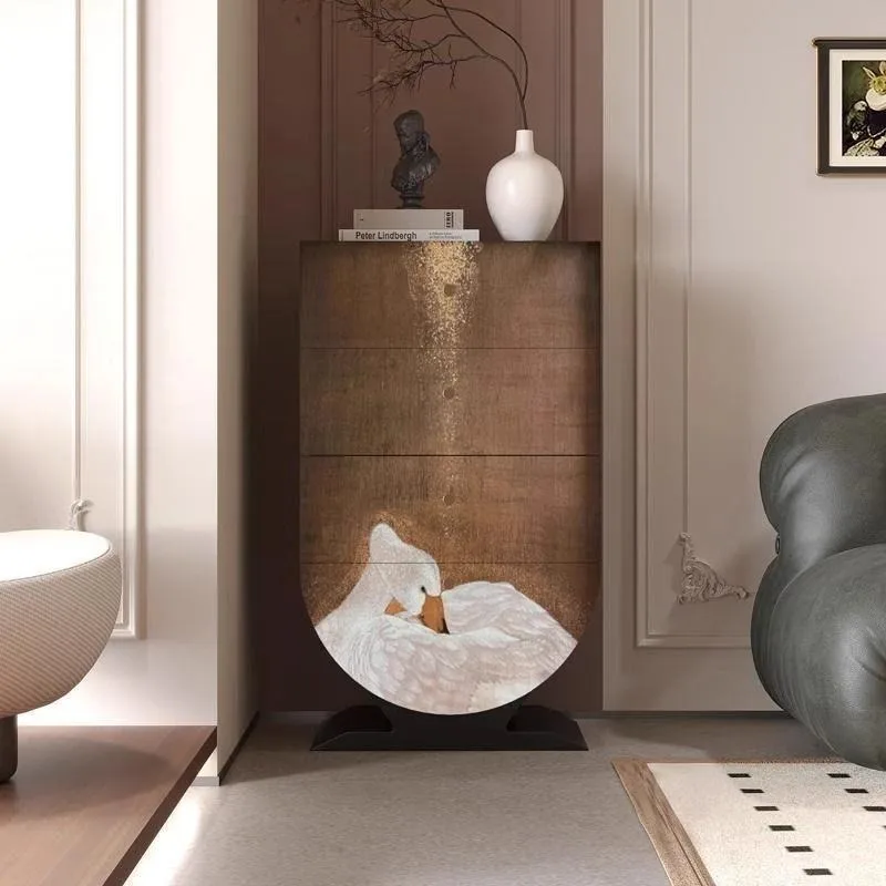 French light luxury bedside cabinets, solid wood four-chest cabinets, bedroom sofa next to drawer cabinets, living room cabinets