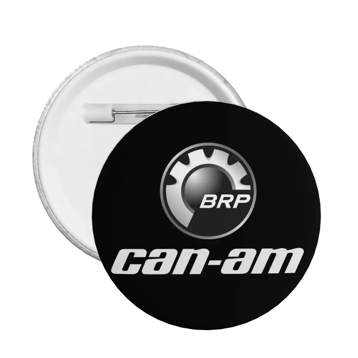 BRP Can-Am Print Round Button Pin for Jeans Customizable Motorcycle Pinback Badge Brooch