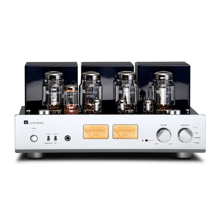 Guangdong Factory Price 2.0 Channels 115v 230v Electronic Tube Power Amplifier Hifi Audio Home Vacuum Tube Amplifiers KT88