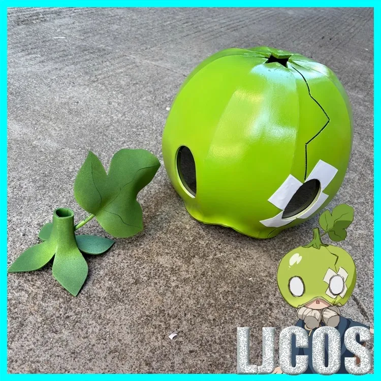 Anime Dr.STONE conjunto de cabeza de sandía accesorios de Cosplay Halloween fantasía de Navidad accesorios de disfraces de fiesta máscara mujeres hombres