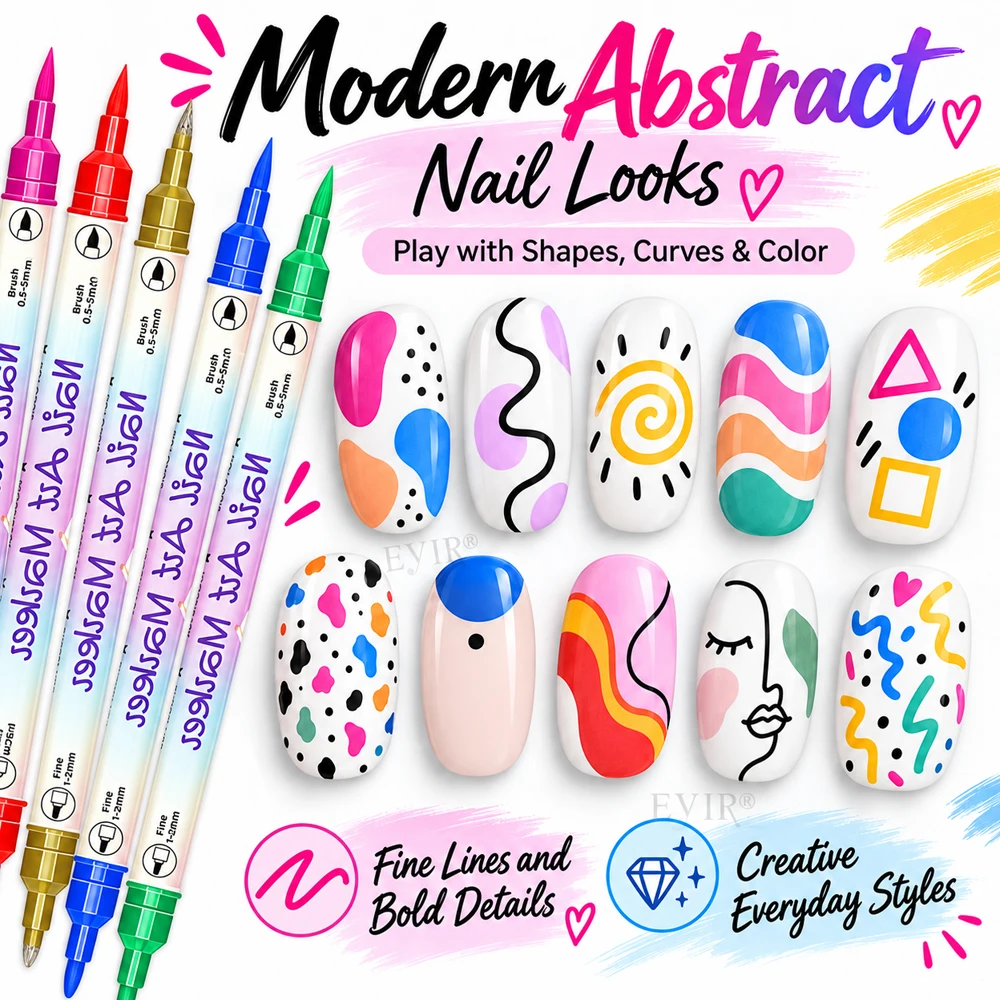 24 Colors Nail Art Marker Pens Set with 3 Christmas Nail Stickers Dual Tip 0.5mm Fine Tip Drawing Painting Pens for DIY Manicure