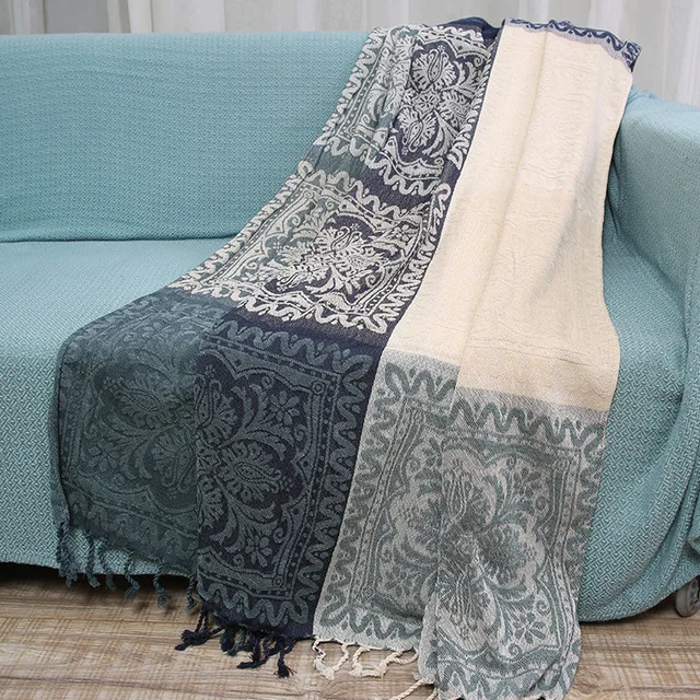 

3layers 2size Soft Chenille Sofa Blanket Cover decorative slipcover Throws Plane Travel Plaids stitching blankets Sofa Towel