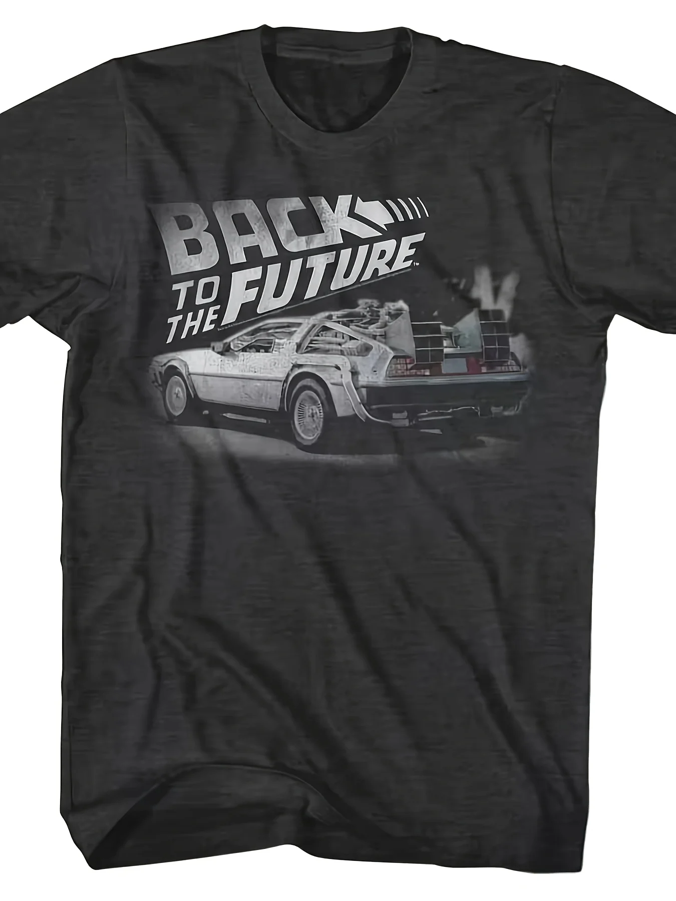 T-shirt graphique sur le thème de « retour vers le futur » pour hommes, style années 80, design Delorean Time Machine, coupe régulière, pour hommes et femmes, toutes saisons
