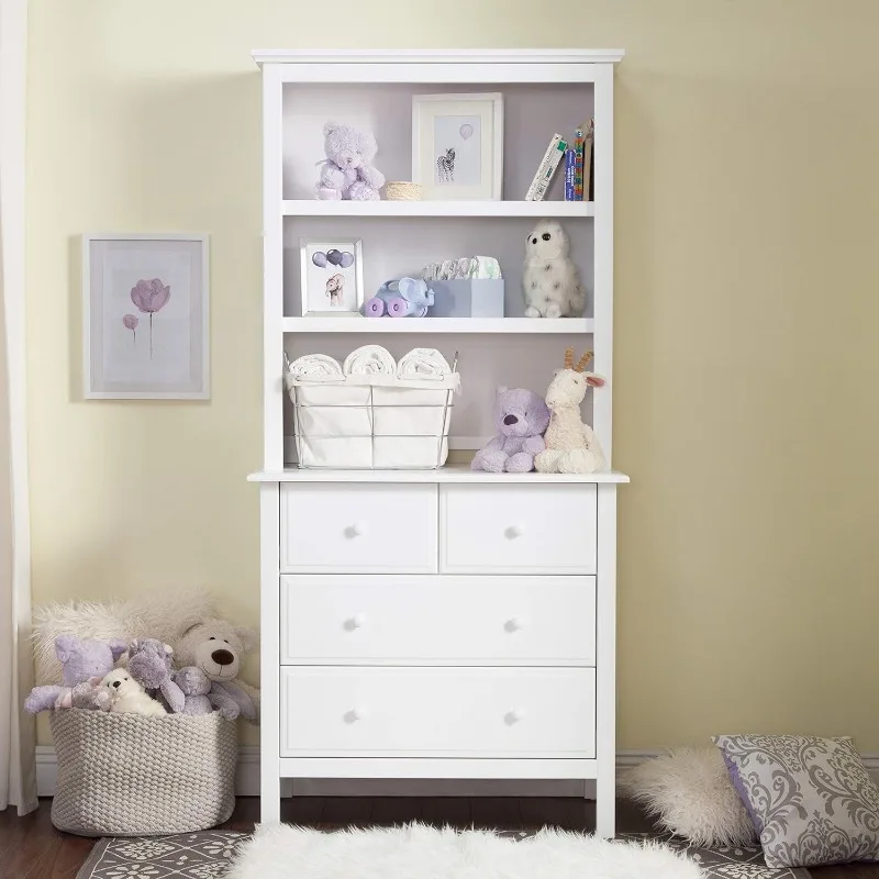 Estantería de escritorio para niños, Hutch en blanco, otoño