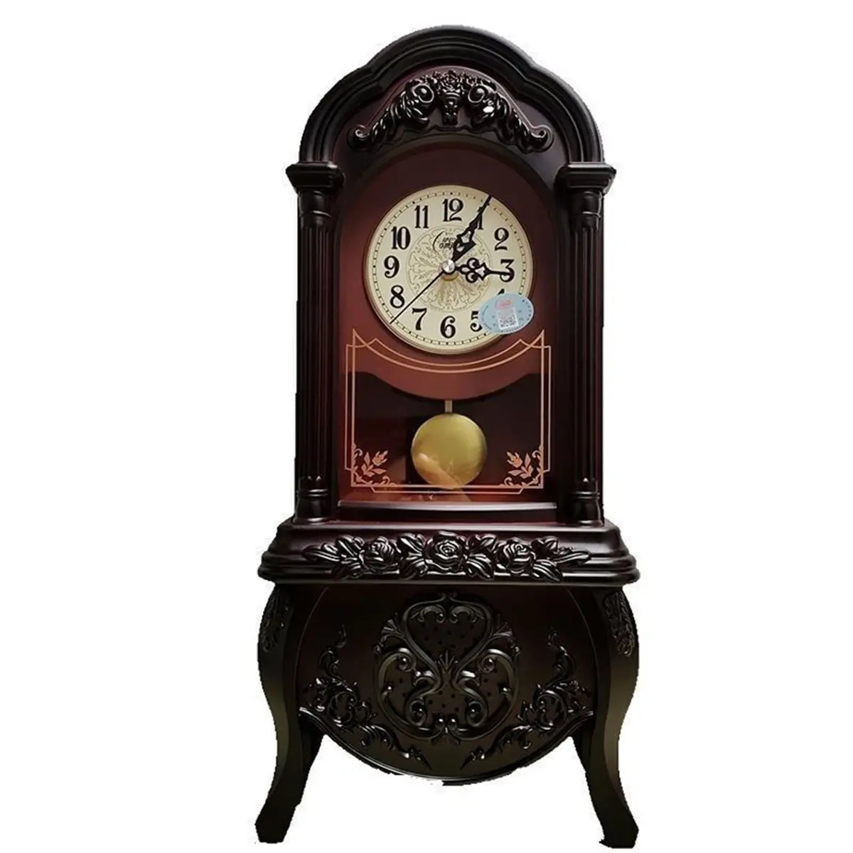 A32I Swinging Clock with Silent Operation, Clock Nostalgic Home Clock Living Room Ornament