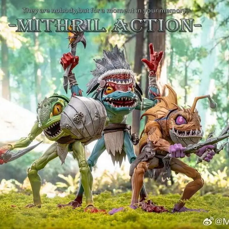 Mithril Studio 1/10 Figure Action Merfolk Murloc Tribe Blade Tide Warrior Abyss Shooter Wave Chief Movable Toy Collection Gift