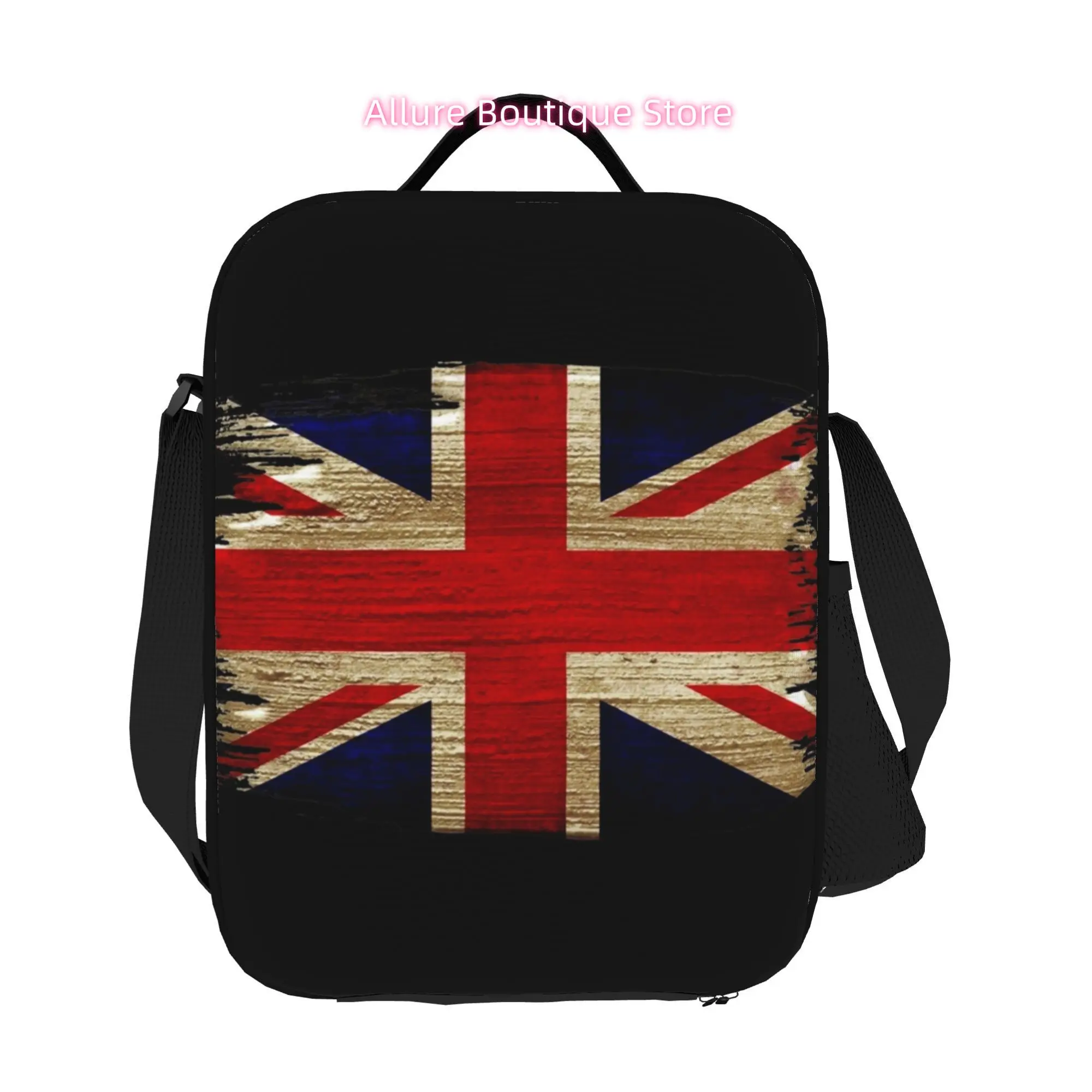 Vintage Union Jack Classic Tote Bag for Work Office Travel Daily Commute Versatile Everyday Carry Non Food Contact, Non-Food Con