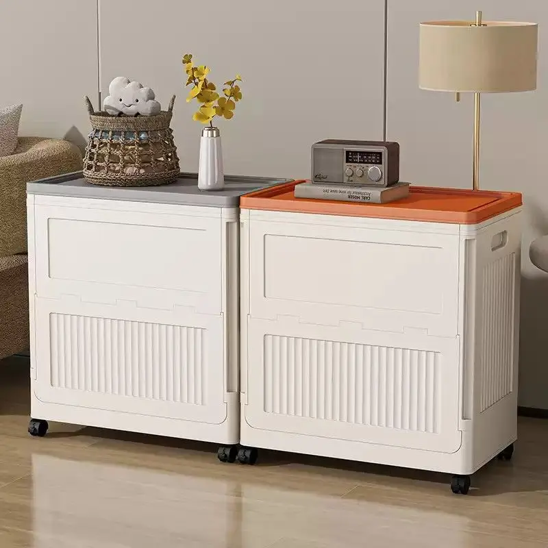 Large Capacity Plastic Storage Box Clothes Organizer Cabinet Quilt down Jacket Foldable Cotton Blanket Storage Solution