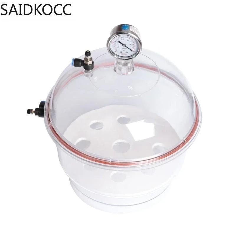 New 150MM Polycarbonate Plastic Vacuum Dryer Laboratory Dryer Transparent Vacuum Drying Kettle Double Valve With Pressure Gauge