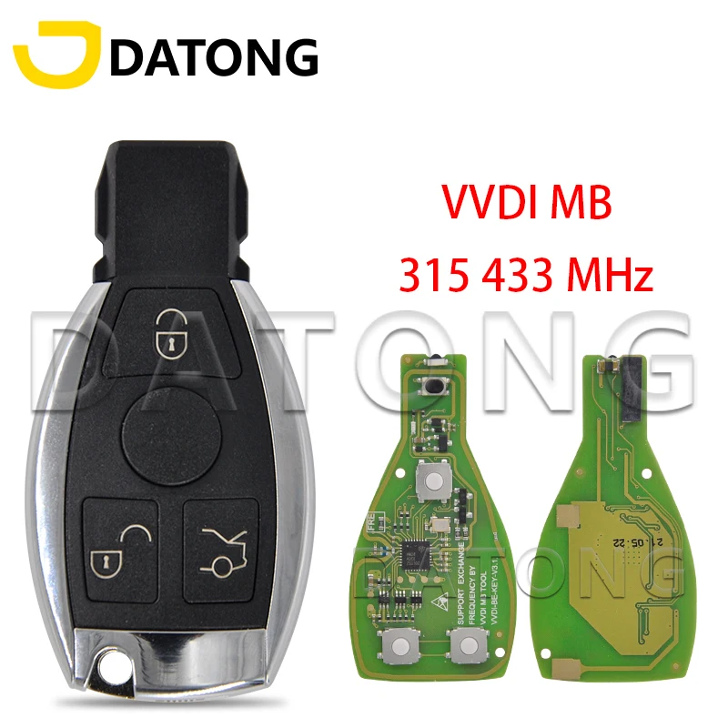 

Запасной ключ-карта для дистанционного управления автомобилем Mercedes Benz VVDI MB Tool, 315 МГц, 433.92 МГц, тип BGA, поддержка VVDI