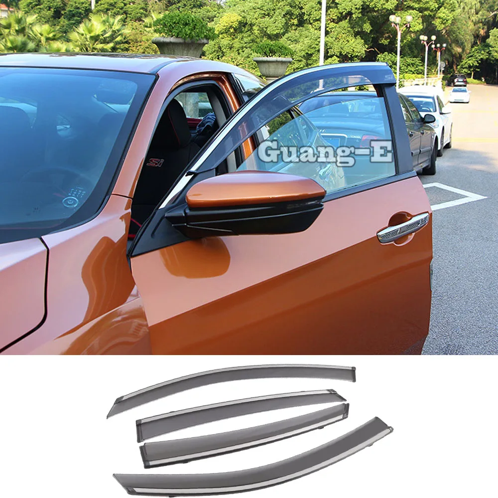 

Side Window Visor Deflector for Honda Civic 10th 2016 2017 2018 2019 2020 2021 Car Accessories Shelters Protector Decoration
