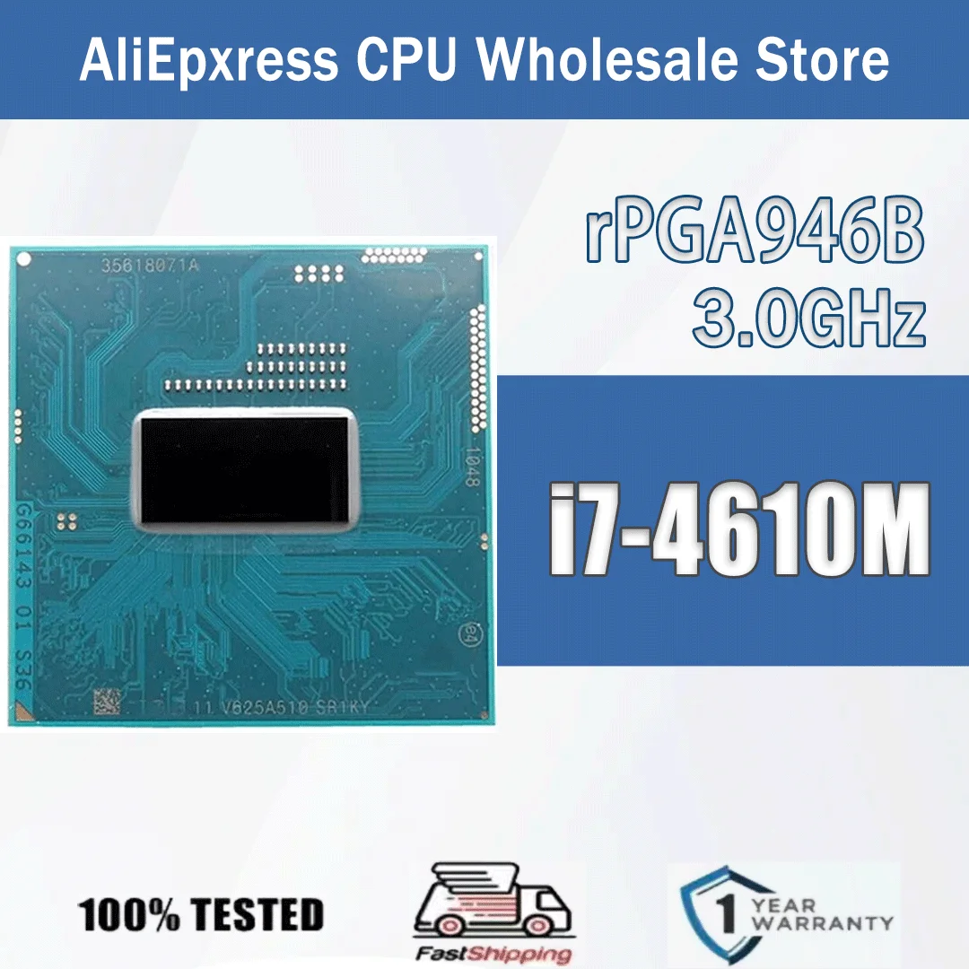 Intel Core i7-4610M 3.0GHz 2 núcleos 4 threads 4M 37W i7 4610M Computador CPU Processador Servidor Soquete G3 / rPGA946B