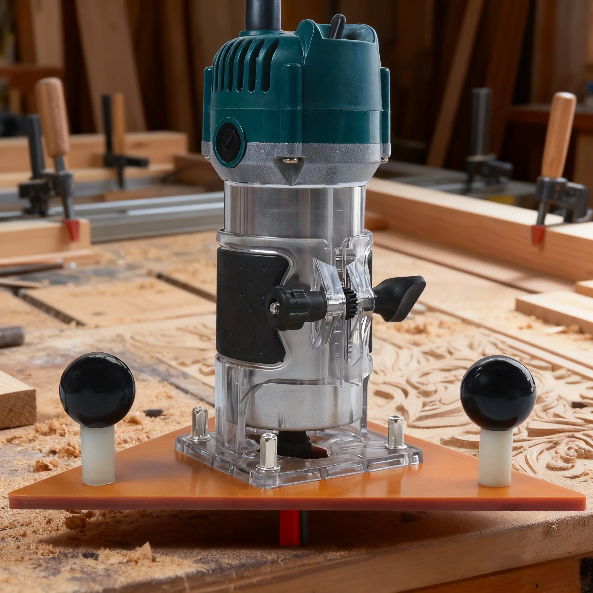 Trimmmaschinen-Fräserbasis, dreieckige Platte zum Schlitzen und Anfasen – Holzbearbeitung, Fräsen, Nut, Balance Board, Flip-Platte