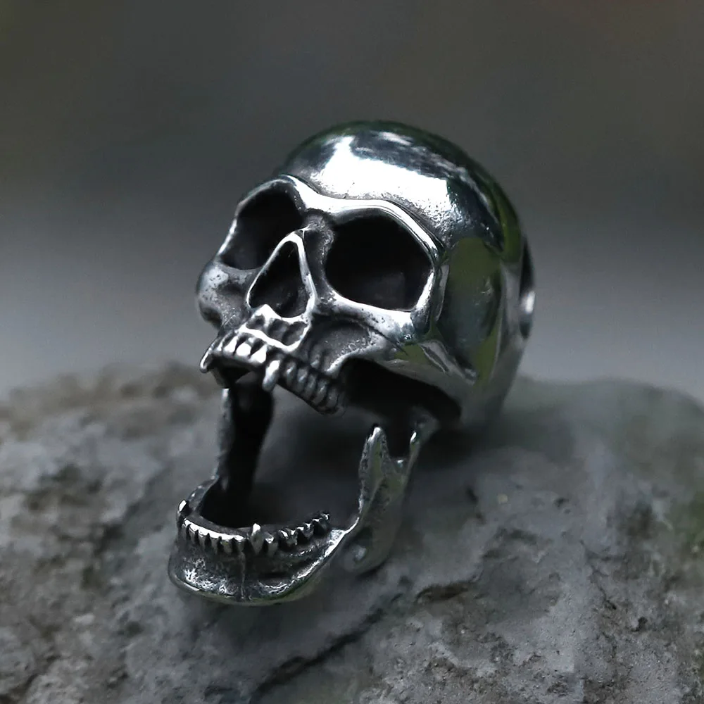 2025 NEUE Männer 316L Edelstahl Ziege Schädel Opener Punk Party Anhänger Halskette Hohe Qualität Schmuck kostenloser Versand