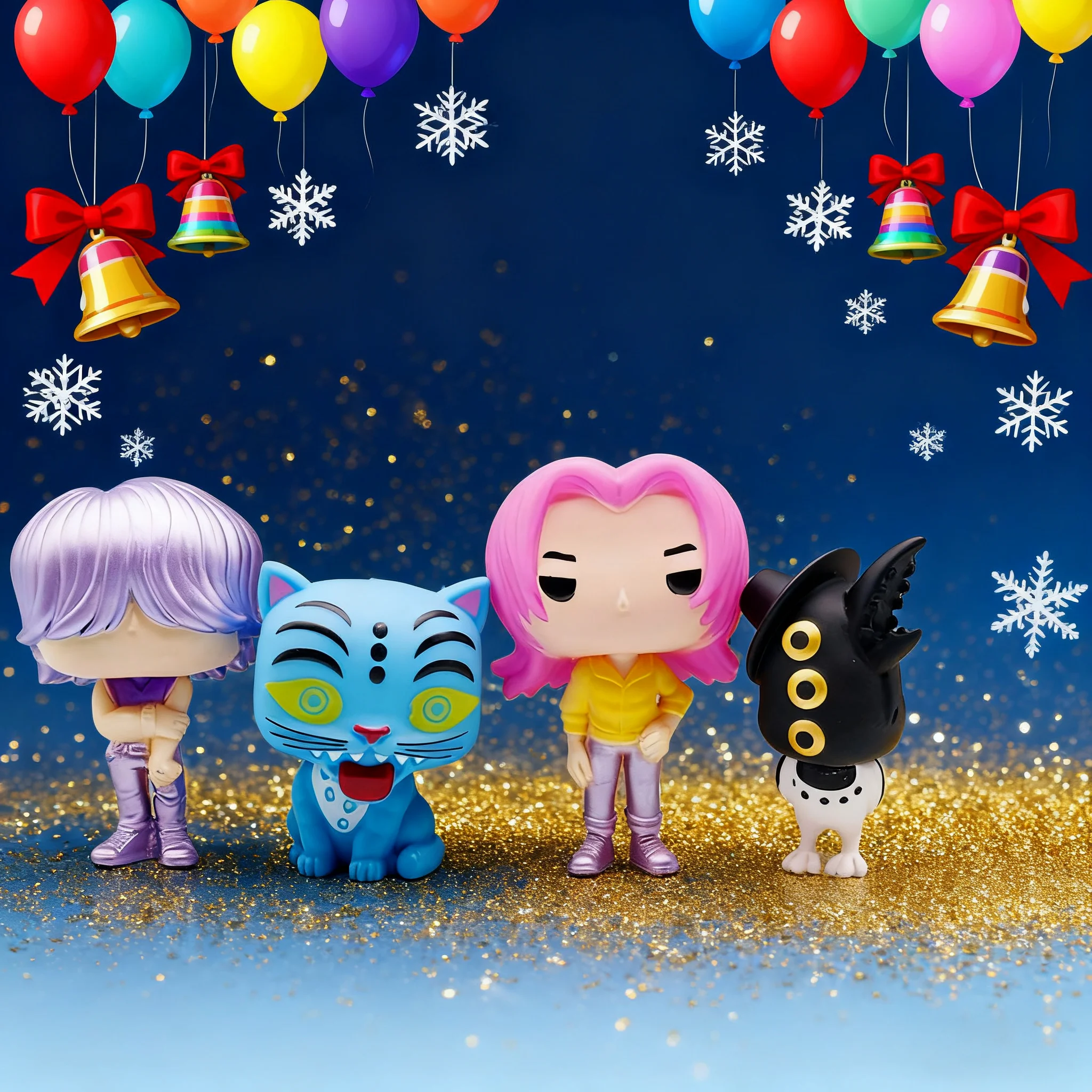 10pcs/set Cute Witch Hunting Group KPOP Figurine Series Protagonist Group Magpie Model Anime Game Doll Model Home Decoration